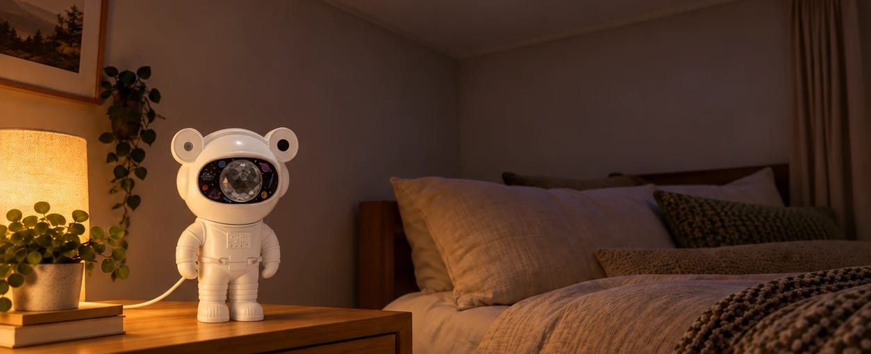 La misma habitación con el proyector apagado
